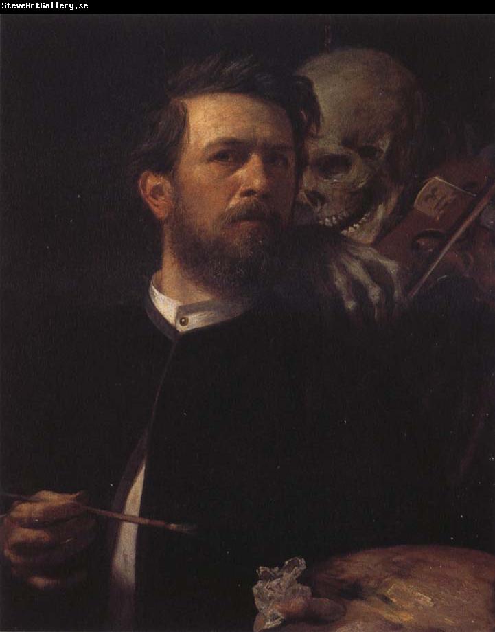 Arnold Bucklin Self-Portrait iwh Death Playing the Violin